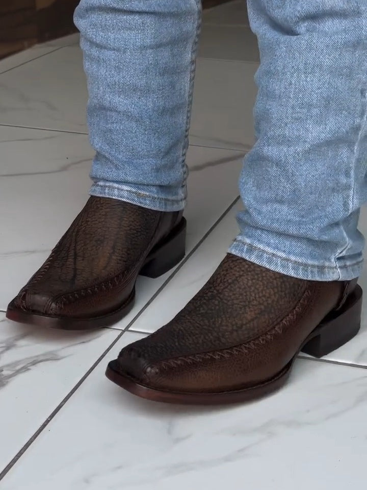 Leaf Stripe Textured Boots