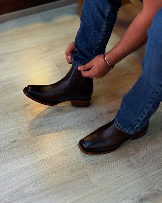 Trendy Leather Handmade Cowhide Boots
