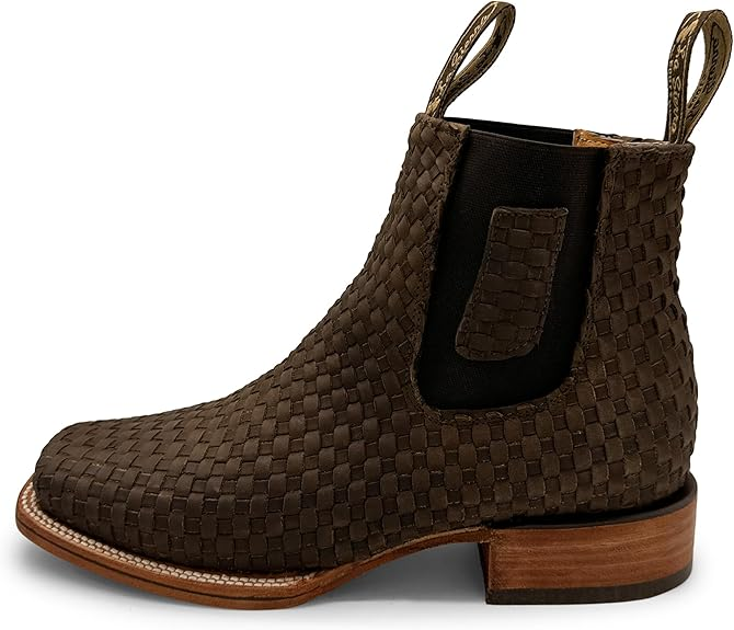 Men's Short Ankle Rodeo Petatillo Boot Square Toe