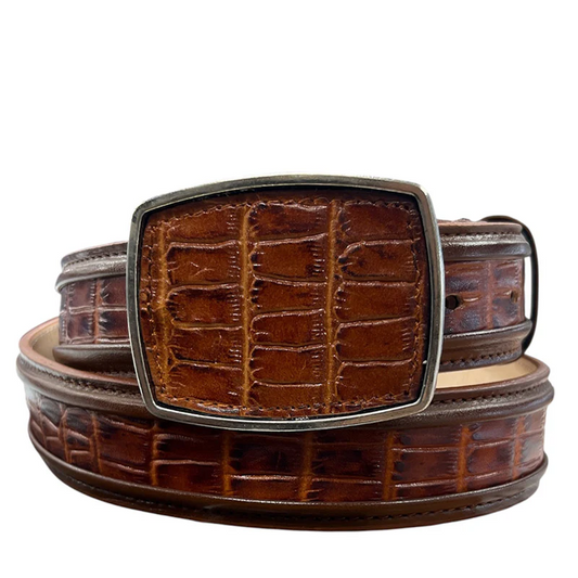 Caiman Brown Printed Belt