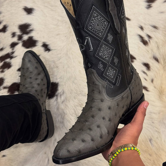 Alaska Ostrich Skin Cowboy Boots