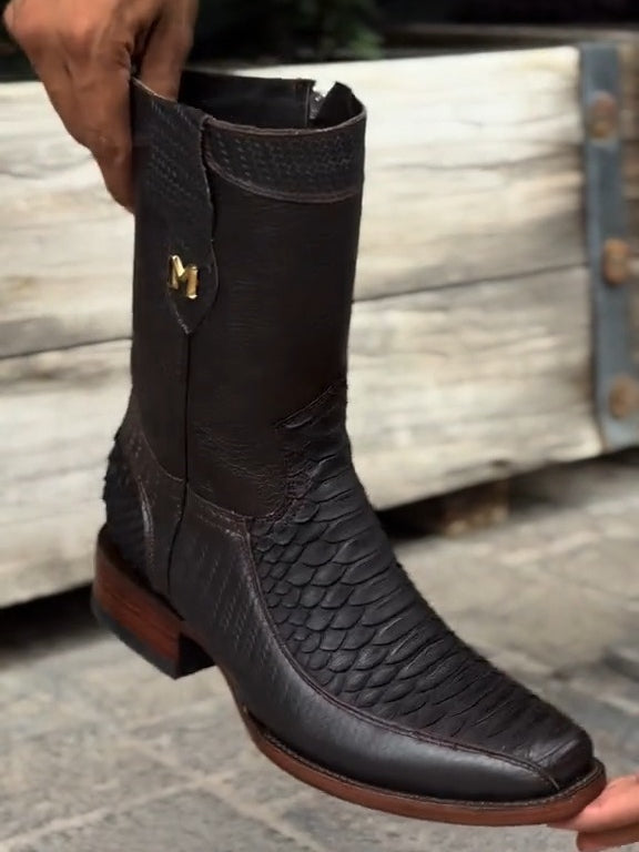 Handmade Totem Python Boots