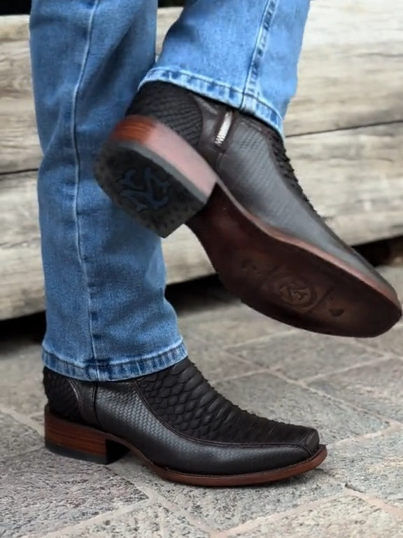 Handmade Totem Python Boots