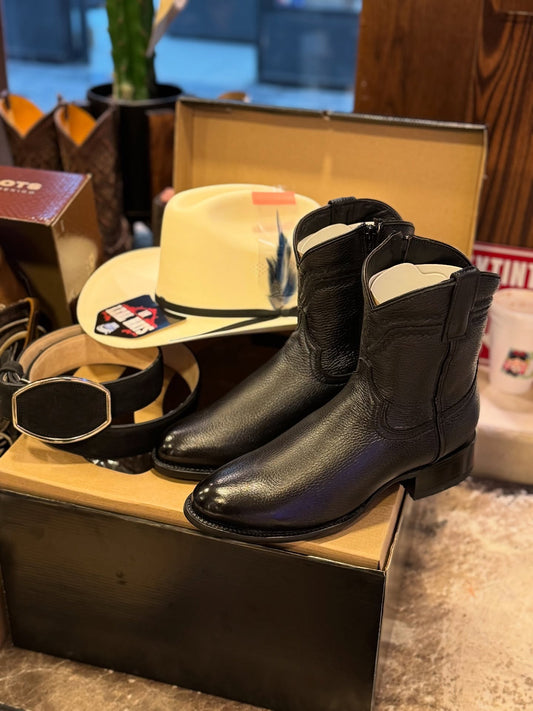 Vintage Handmade Solid Color Leather Boots