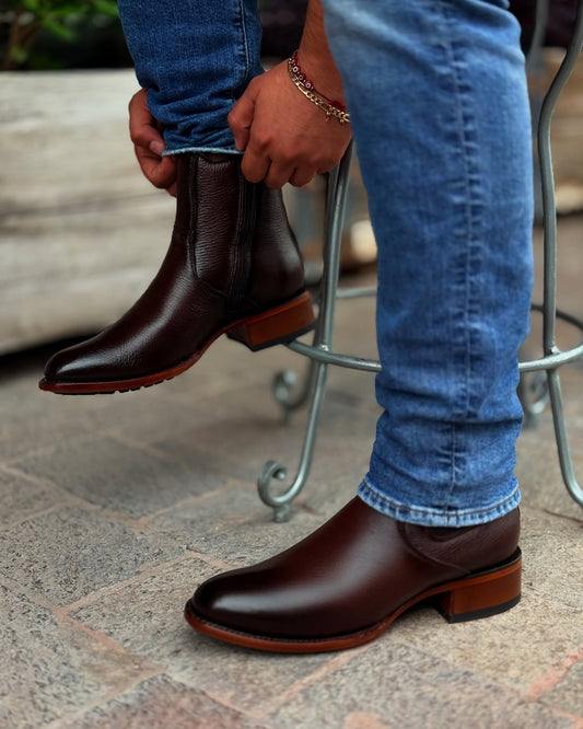 Vintage Handmade Cowhide Boots