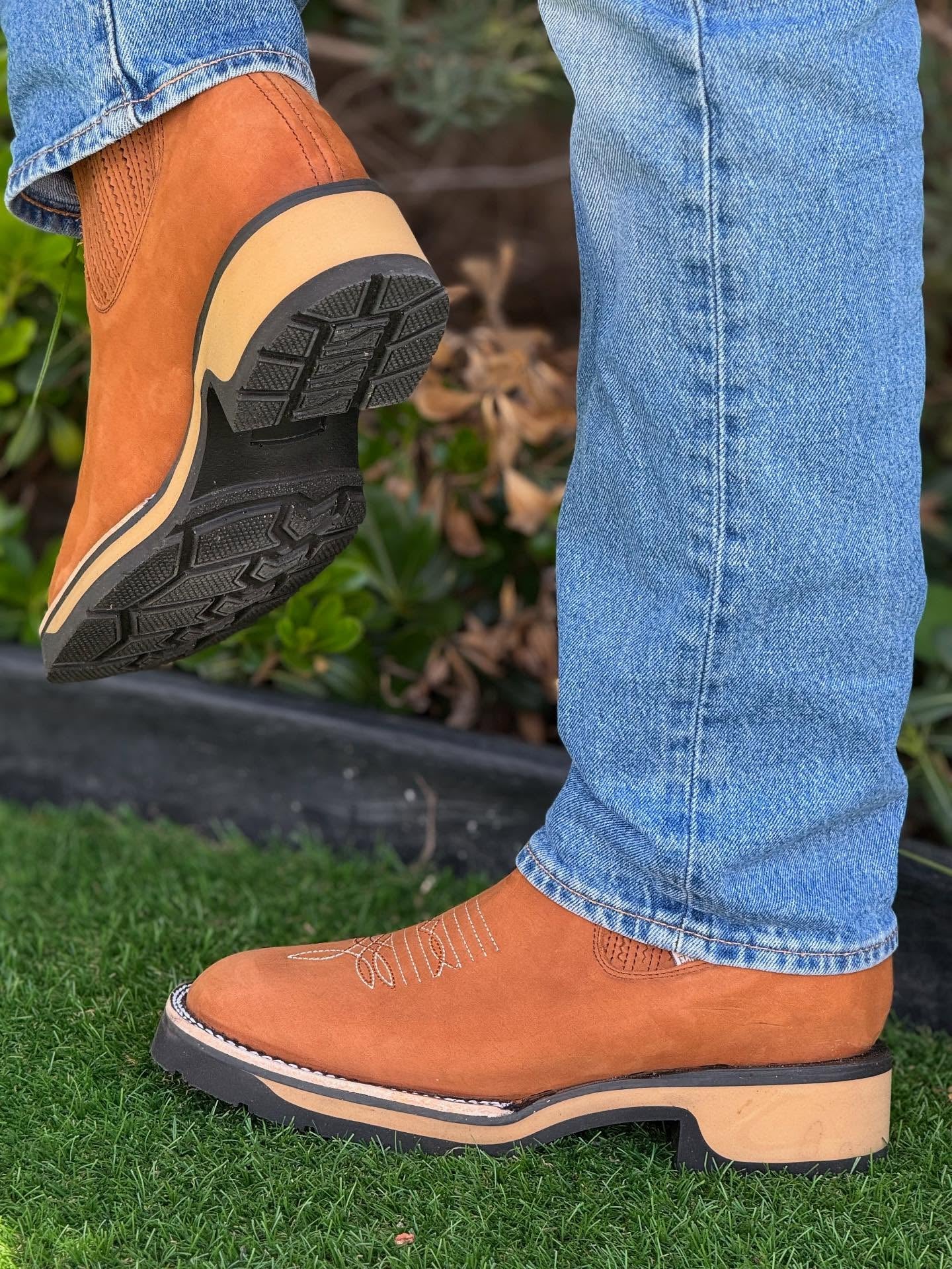Square Toe Sculpted Cowboy Boots