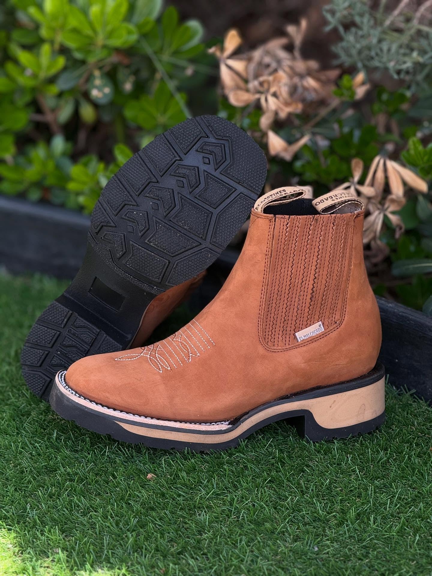 Square Toe Sculpted Cowboy Boots