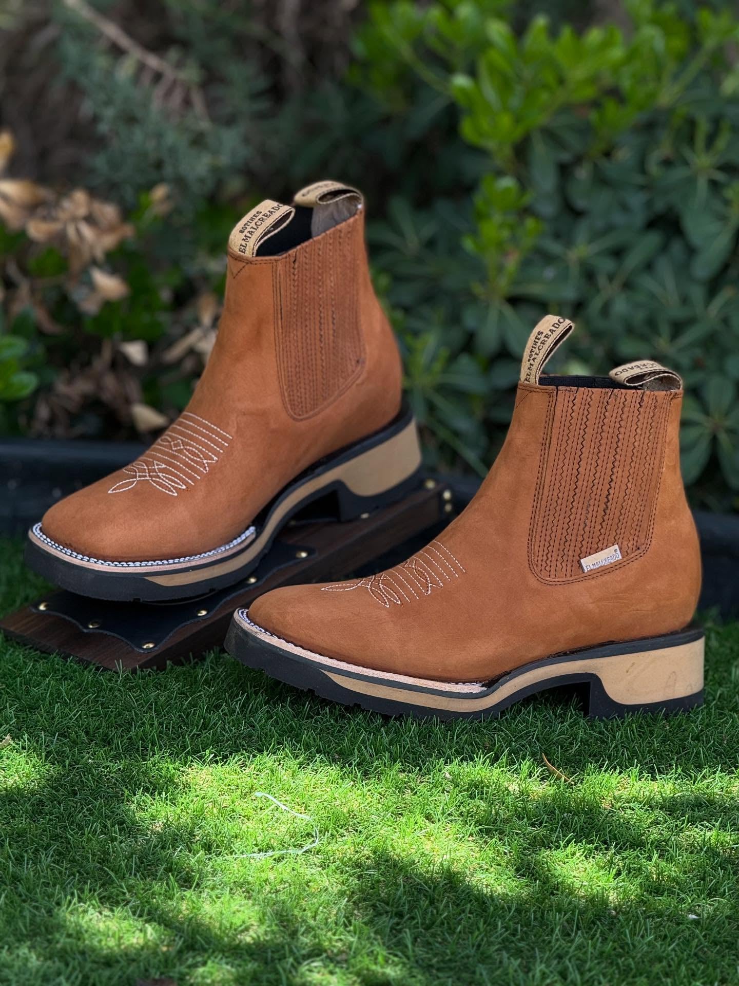 Square Toe Sculpted Cowboy Boots