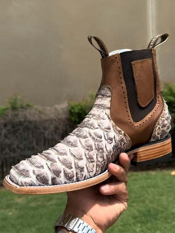 Handmade Phyton Ankle Boots