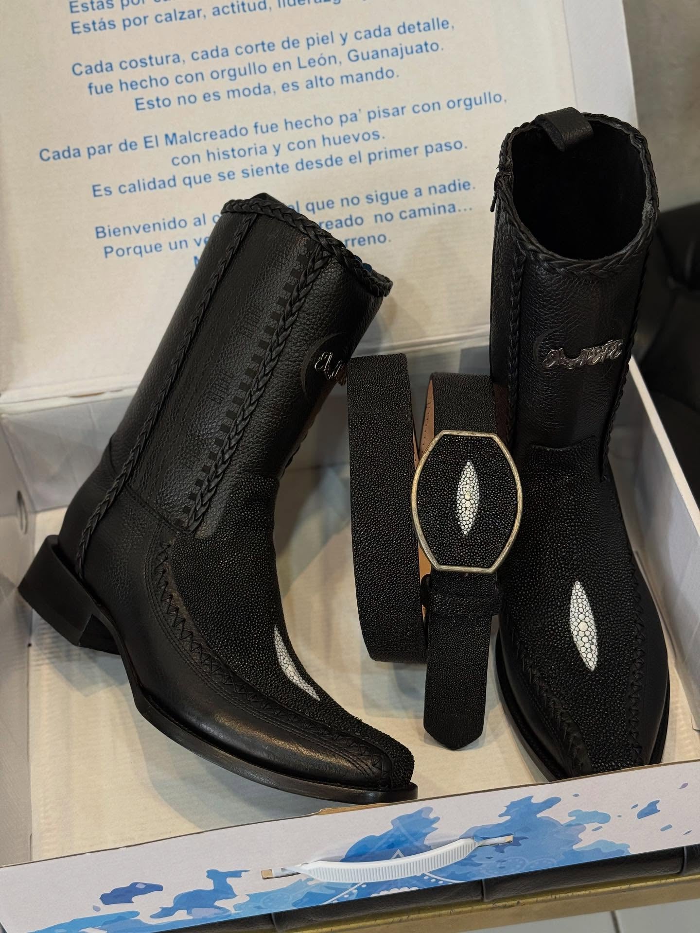 Italian Hand-frosted Cowboy Boots