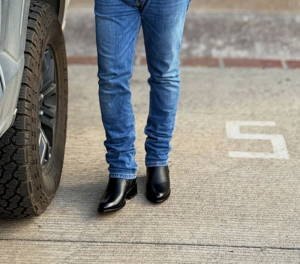 Men's Solid Color Handmade Leather Boots