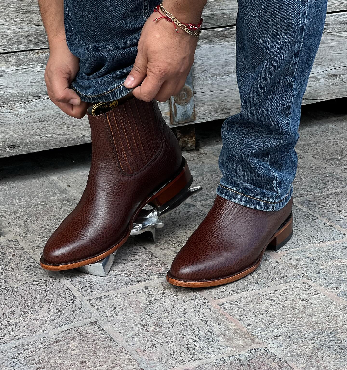 Vintage Textured Knight Boots