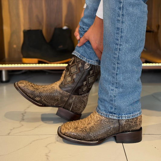 Exclusive Vintage Python Leather Knight Boots
