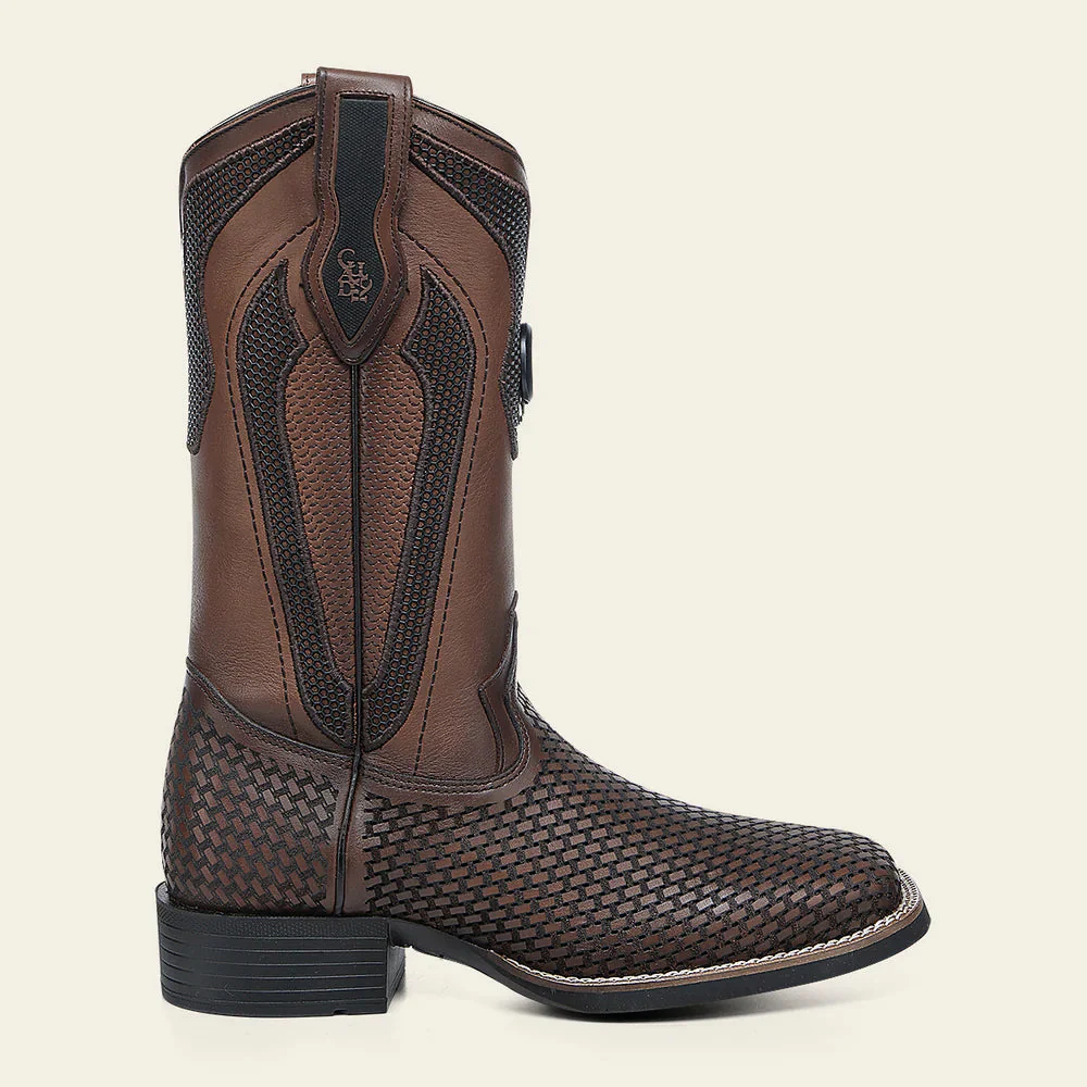 Men's Embroidery & Laser Square Boots