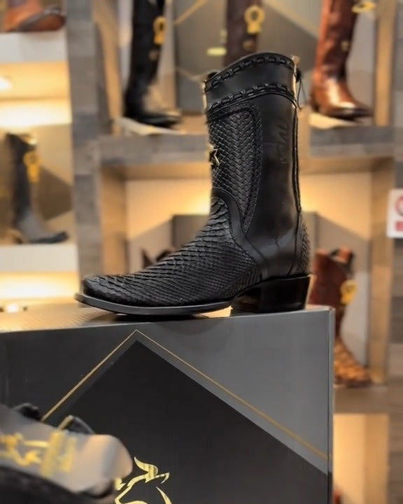 Handmade Totem Python Boots