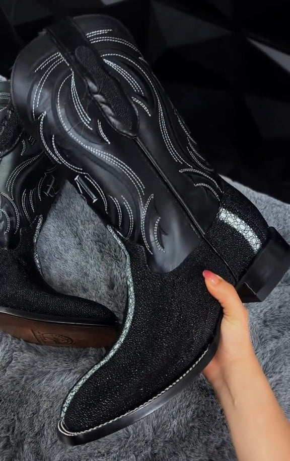 Leather Western Boots