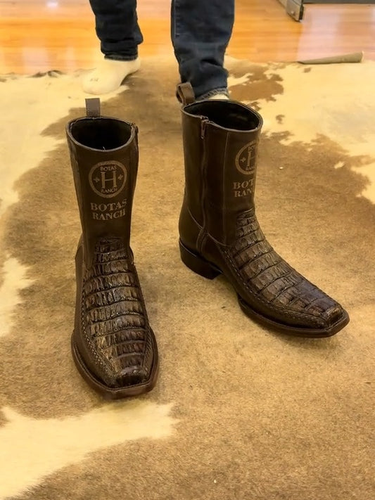 Exotic Black  Python Skin Boots