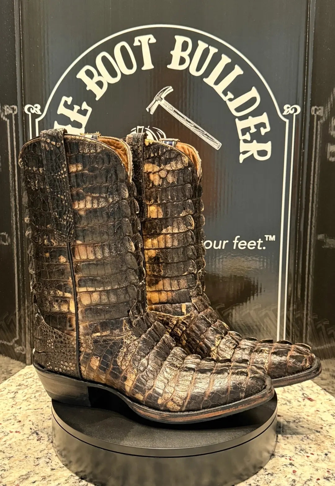 Handmade Custom Crocodile Leather Boots