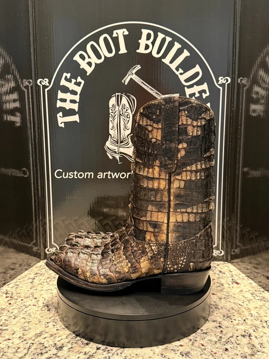 Handmade Custom Crocodile Leather Boots