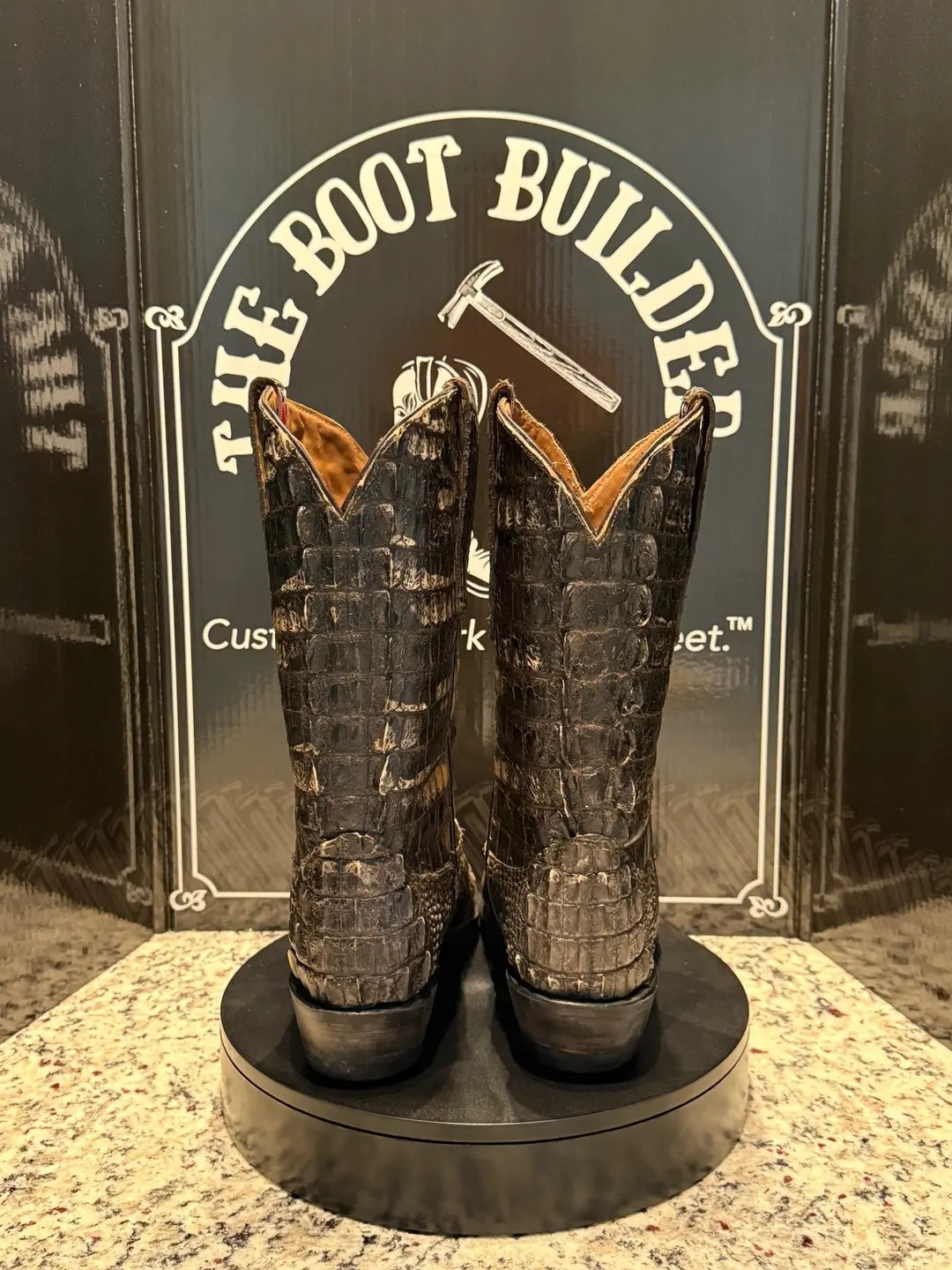 Handmade Custom Crocodile Leather Boots