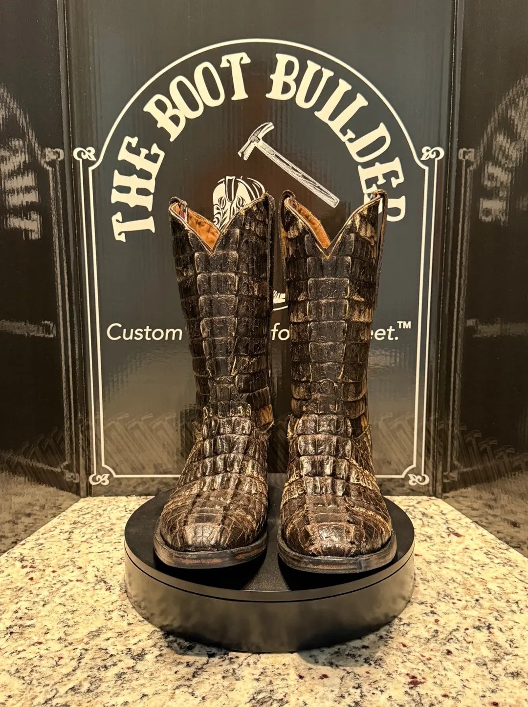 Handmade Custom Crocodile Leather Boots