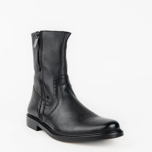 Black Calf Venison Boot For Men