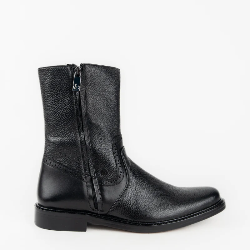 Black Calf Venison Boot For Men