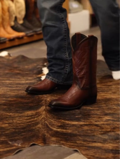 The Nolan In Hazelnut Lizard - Men's Cowboy Boot