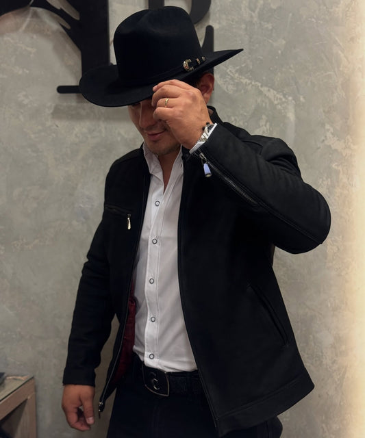 Western Minimalist Suede Jacket