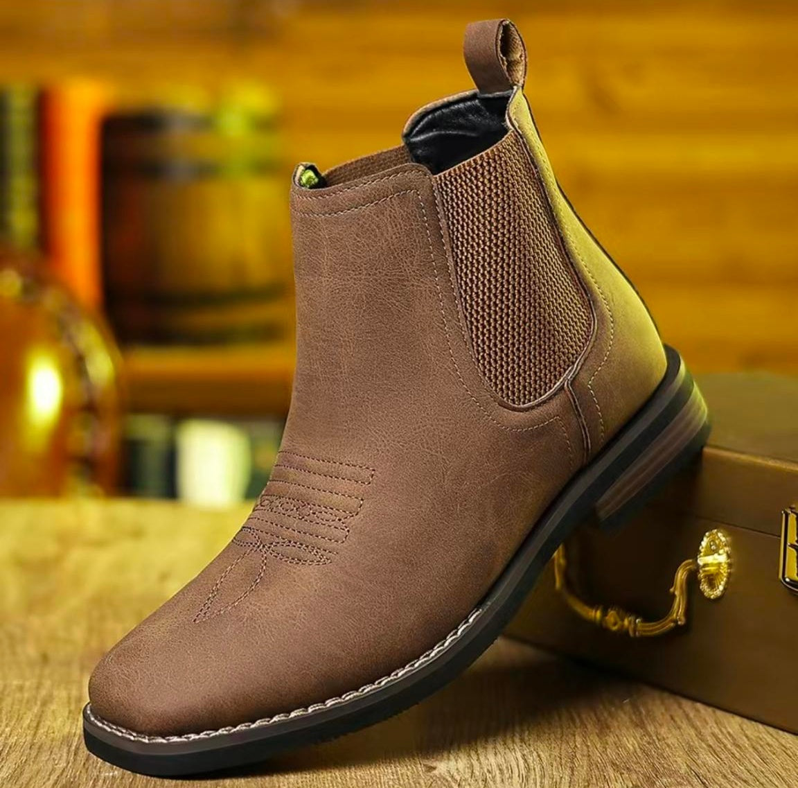 Men's Western Cowbov Boots