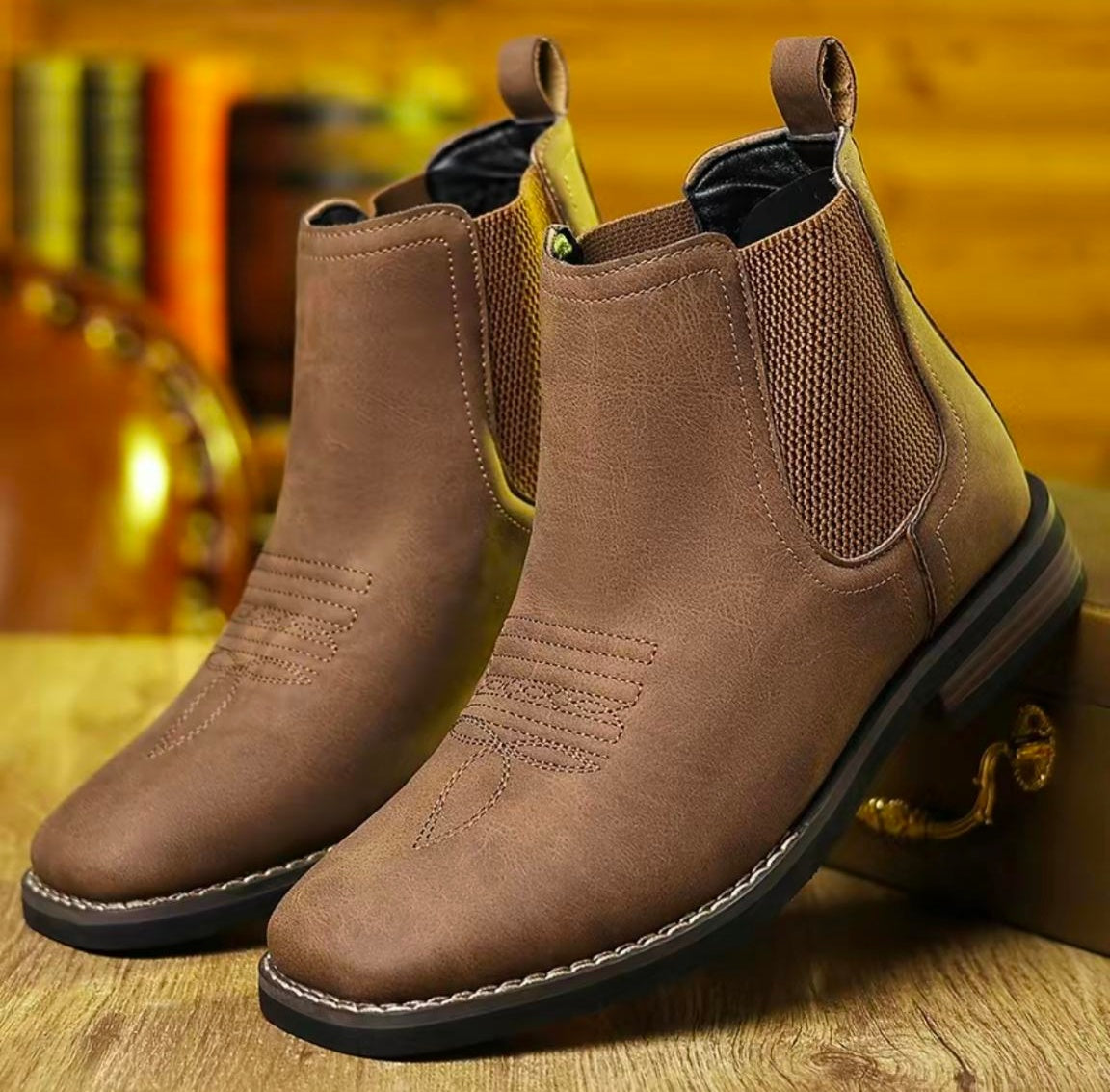 Men's Western Cowbov Boots