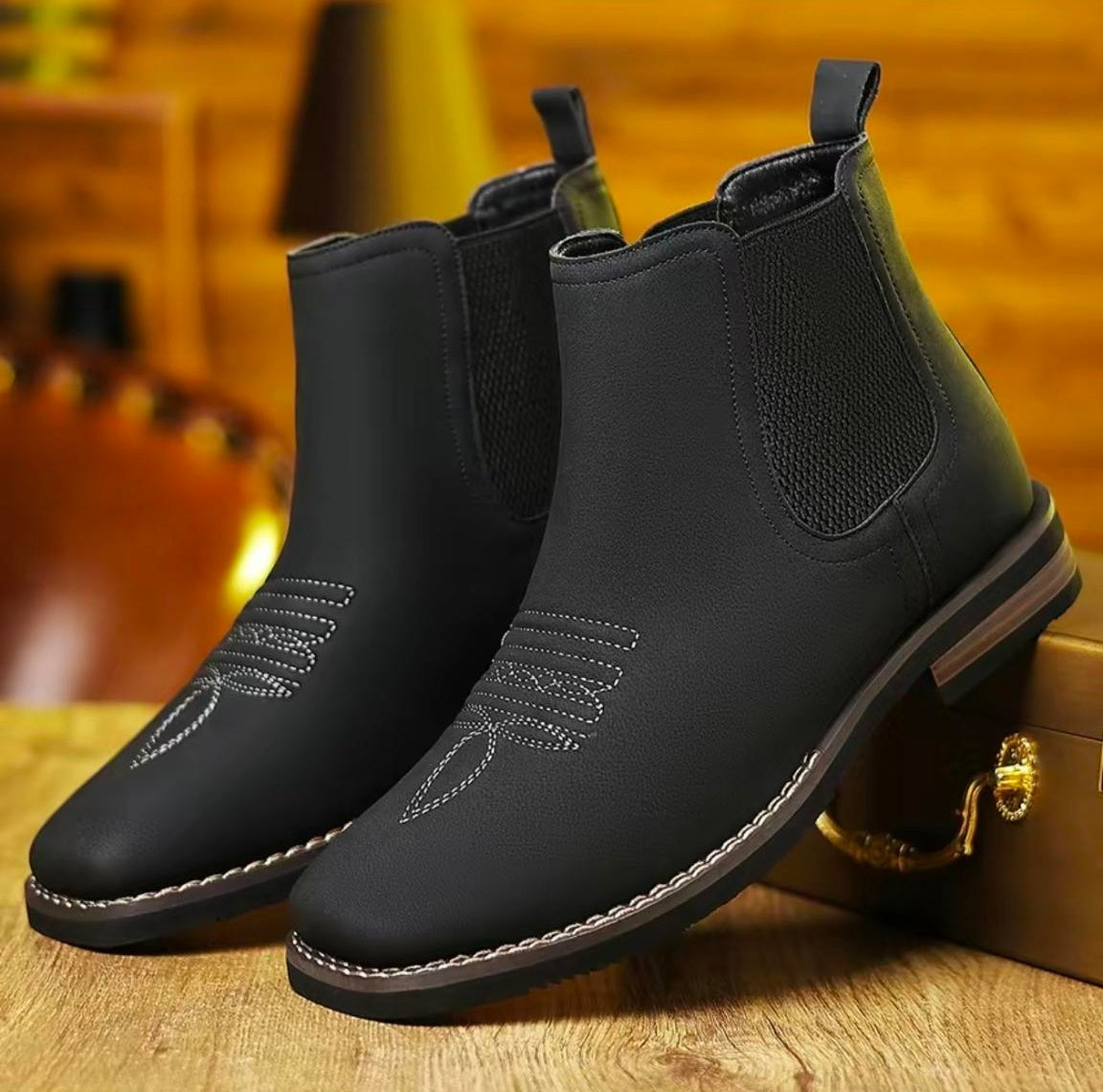 Men's Western Cowbov Boots