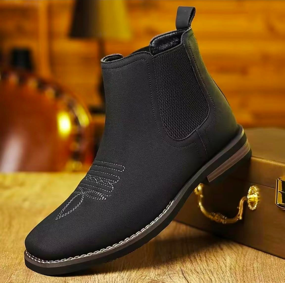 Men's Western Cowbov Boots