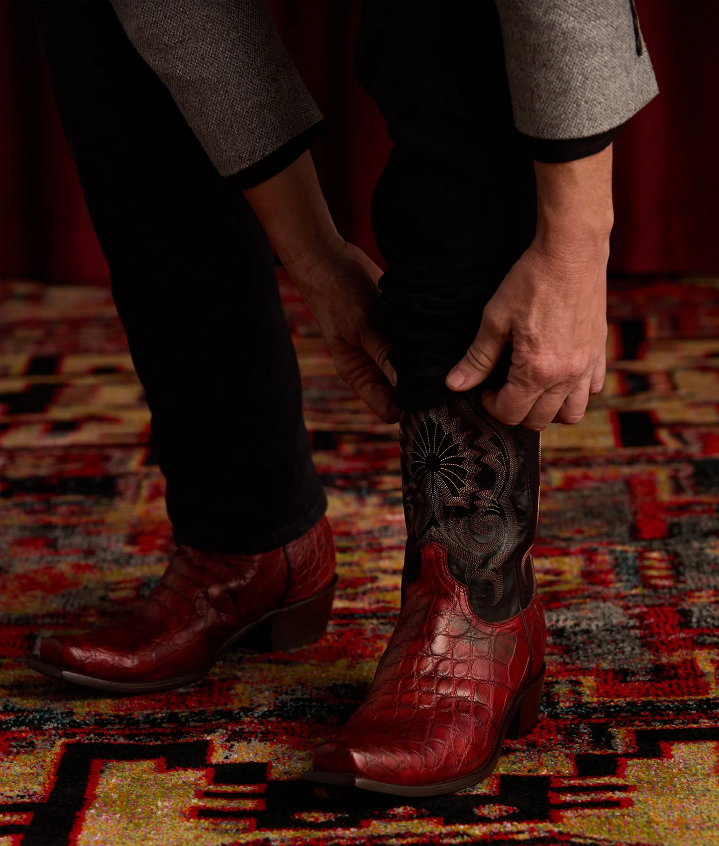 Giant Alligator Leather Boots
