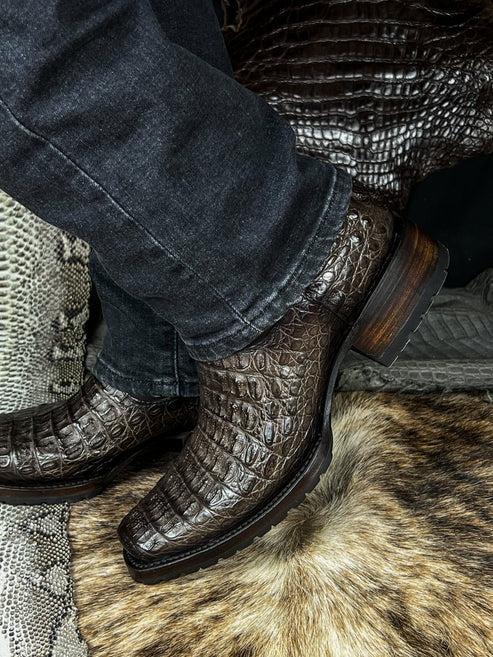 CHRISTIAN GREY COCODILE BOOTS(TRACK)DUBAI