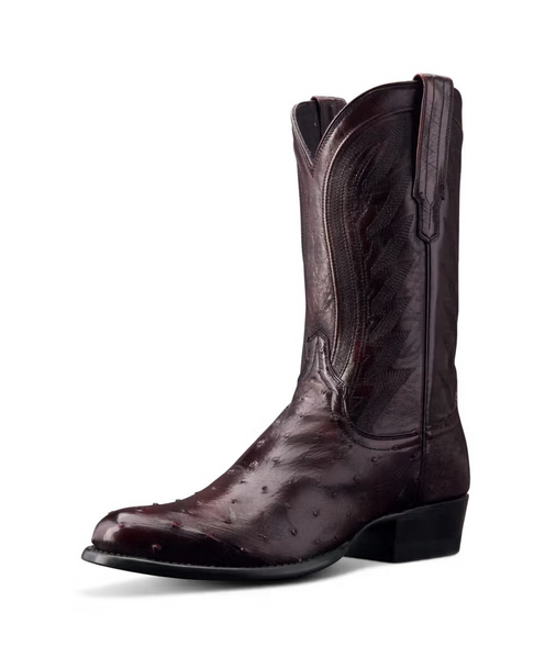 THE WYATT BLACKCHERRY OSTRICH - BOOT MENS WESTERN