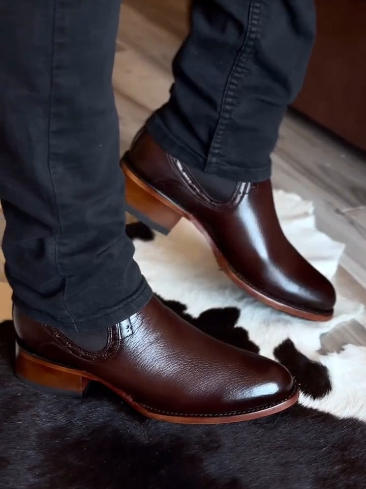 The Brogued Chelsea Boot Leather