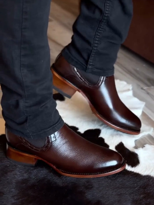 The Brogued Chelsea Boot Leather