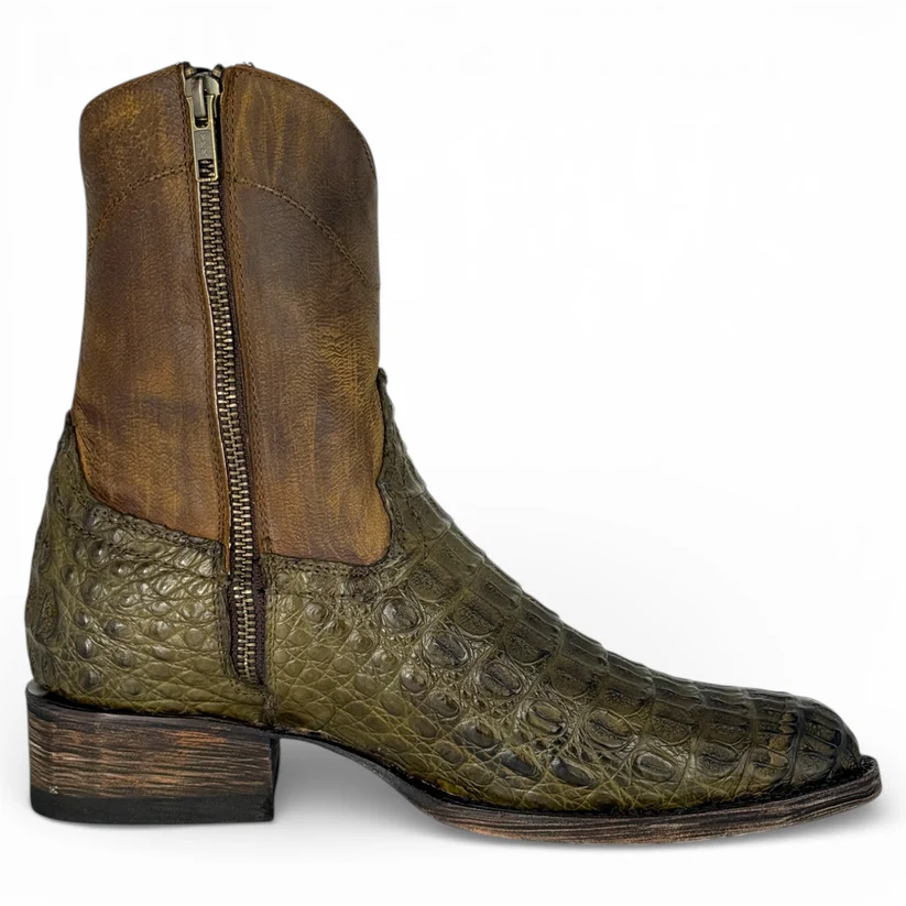 Emma Green Crocodile-Patterned Oval Boots