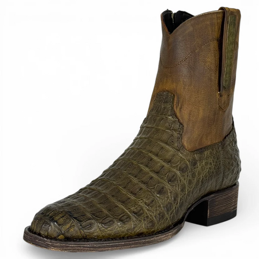 Emma Green Crocodile-Patterned Oval Boots