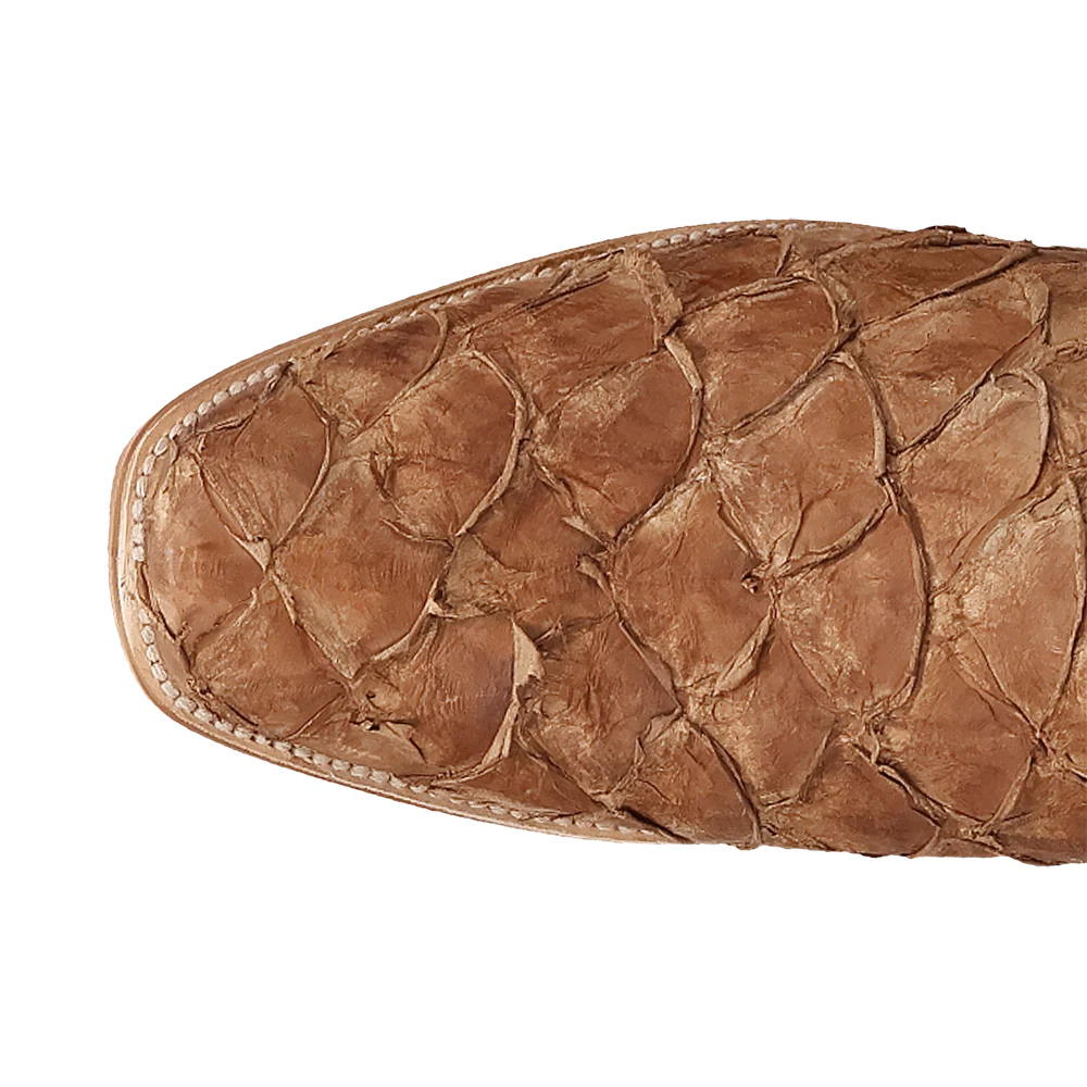 Embroidered Square Toe Pull On Cowboy Boots