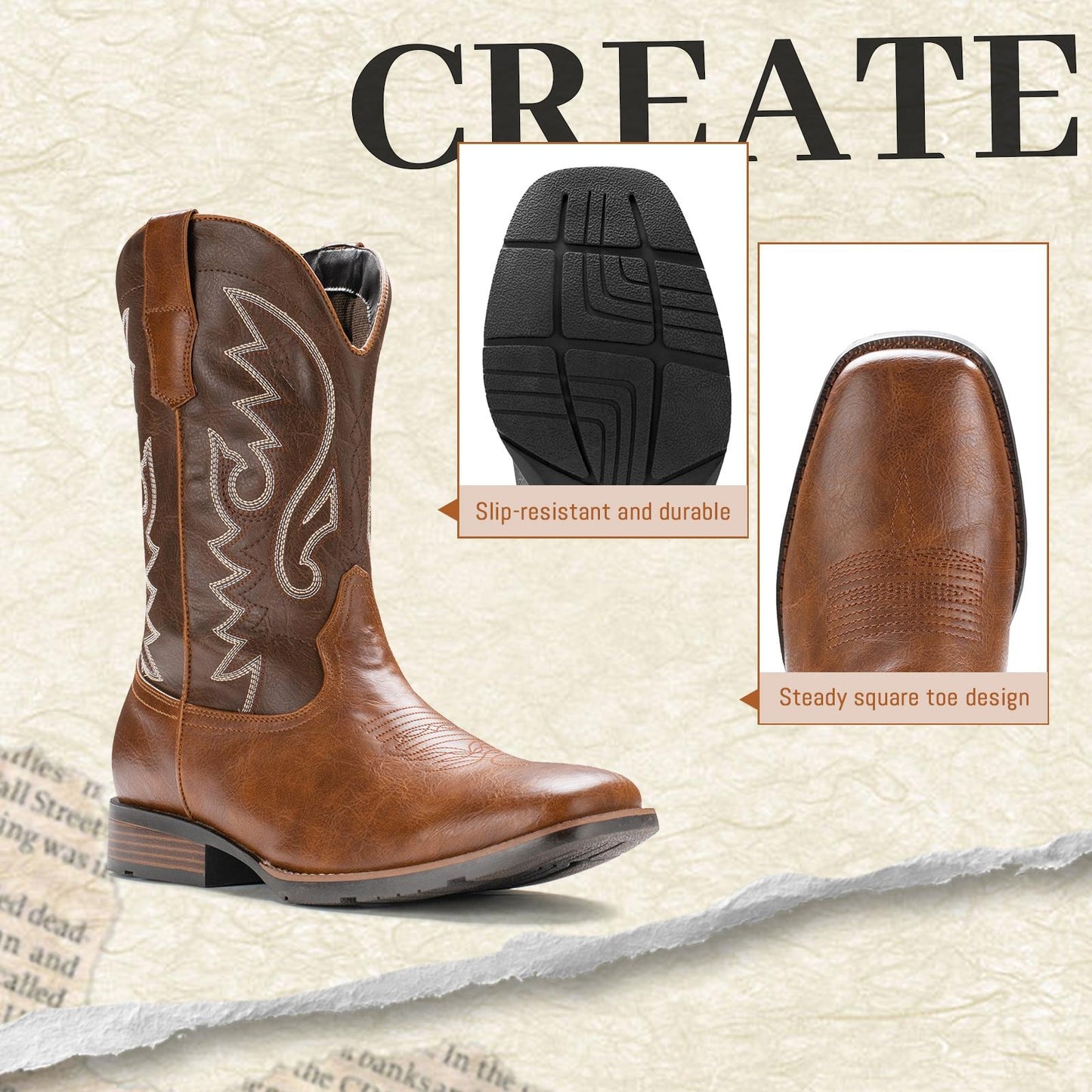 Men's Classic Western Cowboy Boots