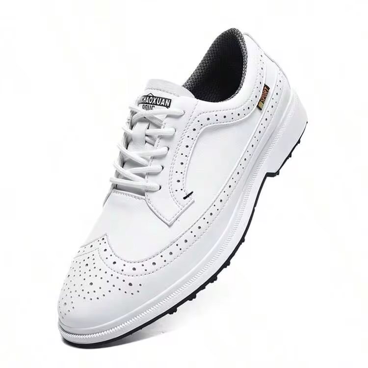 Men's Golf Shoes With Anti-Side-Slip, Fixed Studs