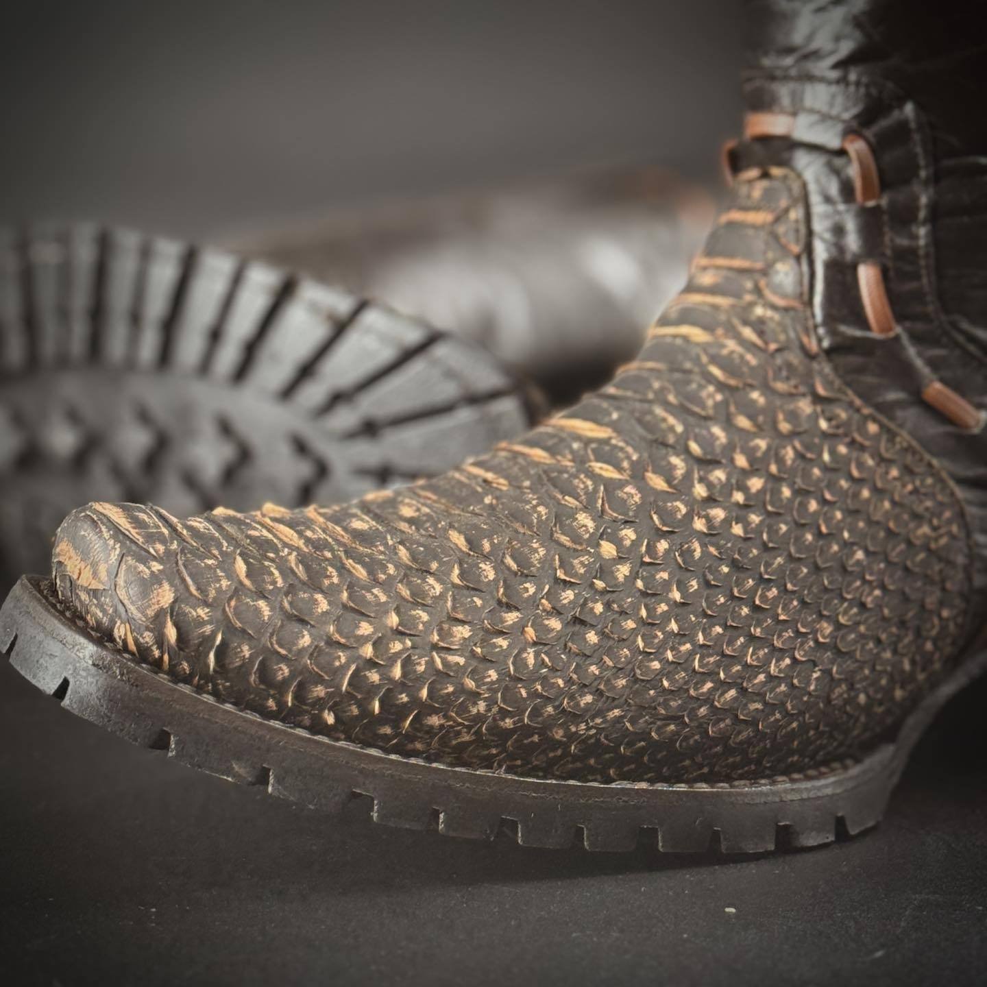 Italian Hand-stitched Python Boots