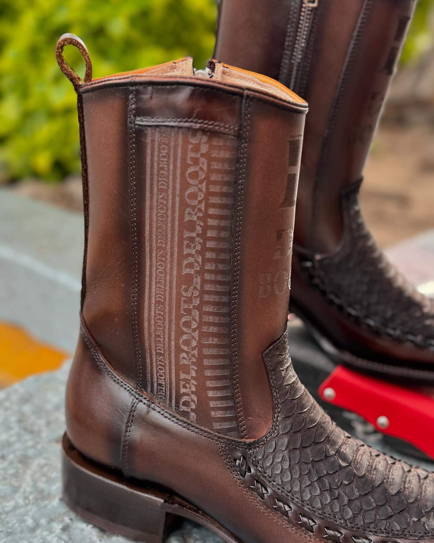 Original Italian Python Cowboy Boots