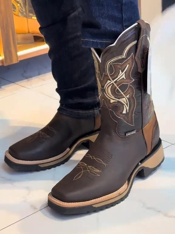 Handmade Square Toe Sculpted Cowboy Boots