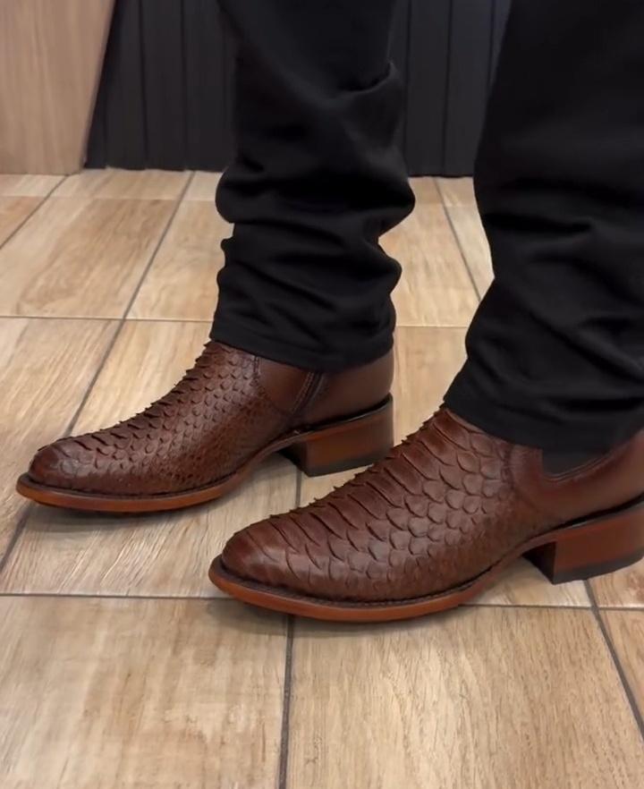 Italian Vintage Python Cowboy Boots