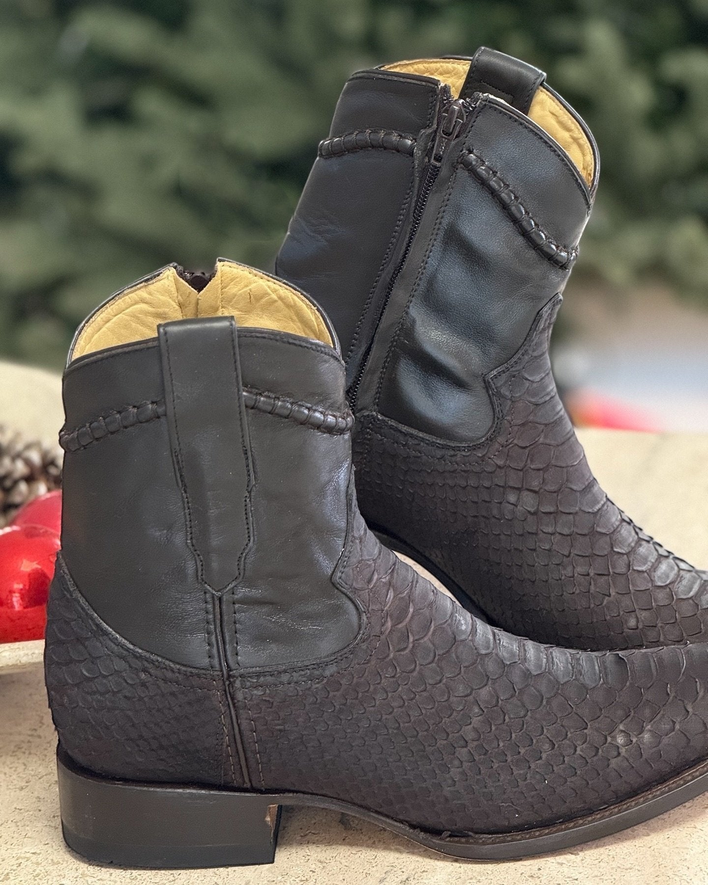 Vintage Handmade Python Boots