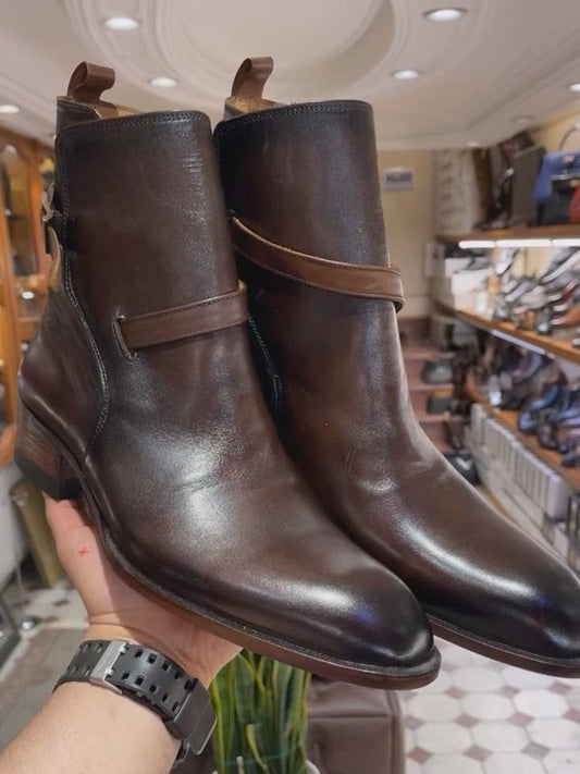 Vintage Cowhide Knight Boots