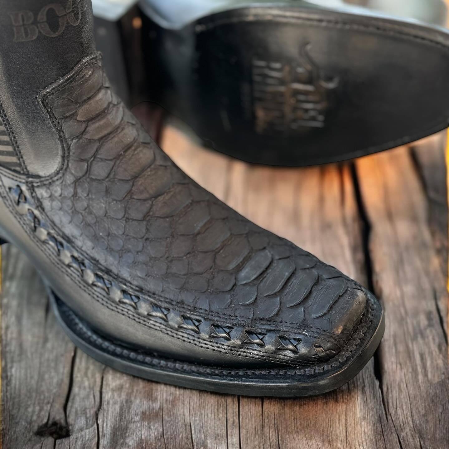 Original Italian Python Cowboy Boots